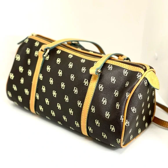 DOONEY & BOURKE💥VINTAGE-SOLD OUT💥Signature Coated Canvas Barrel Bag - Picture 4 of 11